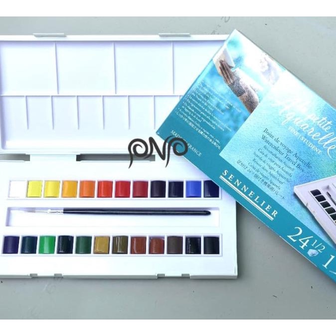 

[COD] Sennelier Aquarelle Watercolor Set 24 Watercolour Pocket 24 Warna BERGARANSI Kode 1106