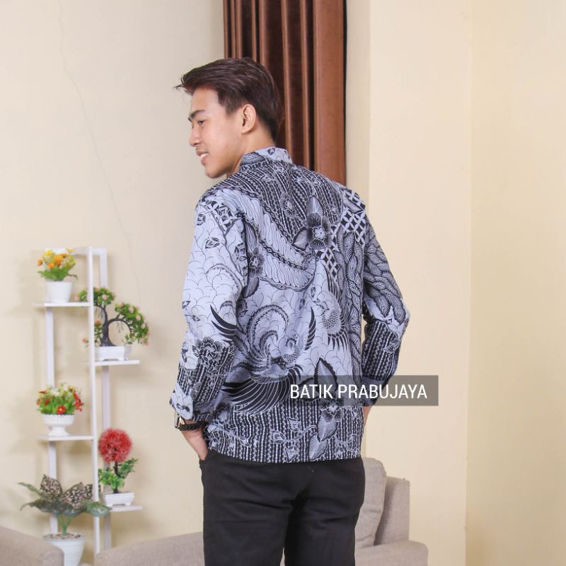 MANOHARA Kemeja Batik Pria Modern Premium Lengan Panjang Terbaru - Baju Hem Batik Pria Tangan Panjang Cowok Kondangan Pesta Kerja