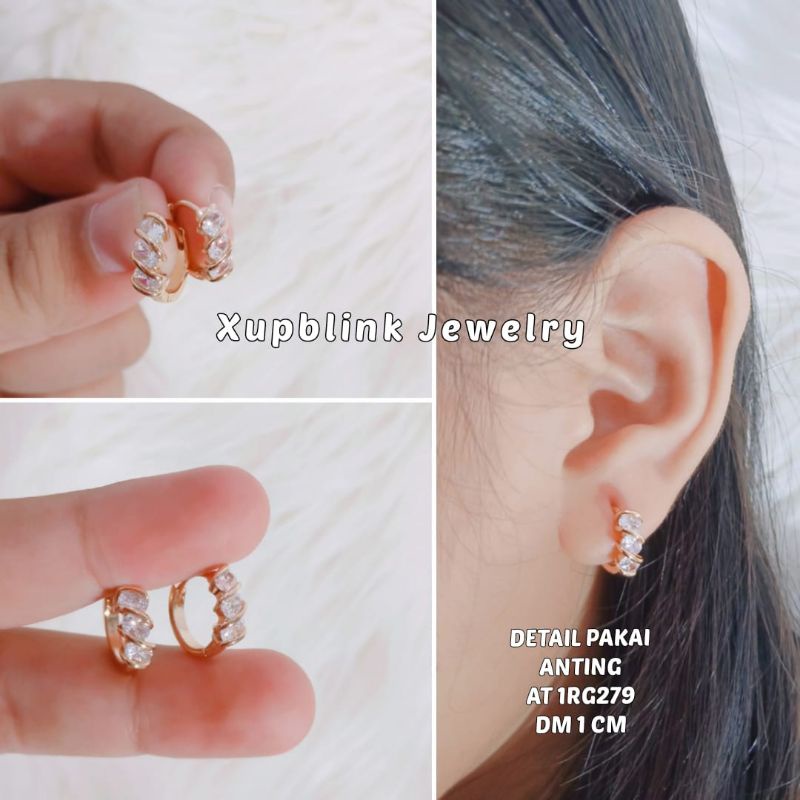Anting Klip Wanita Titanium Fashionable