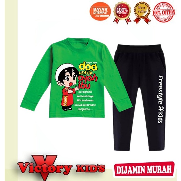 Victory kids Setelan tangan panjang/piyama anak laki-laki/perempuan 1-10 tahun