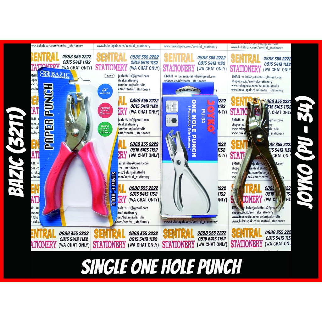 Pembolong Kertas / Sabuk Pinggang Lubang One Hole Punch Joyko PU-34