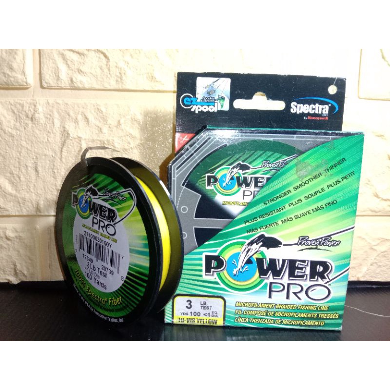 PE spectra power pro 3Lb 100yd yellow