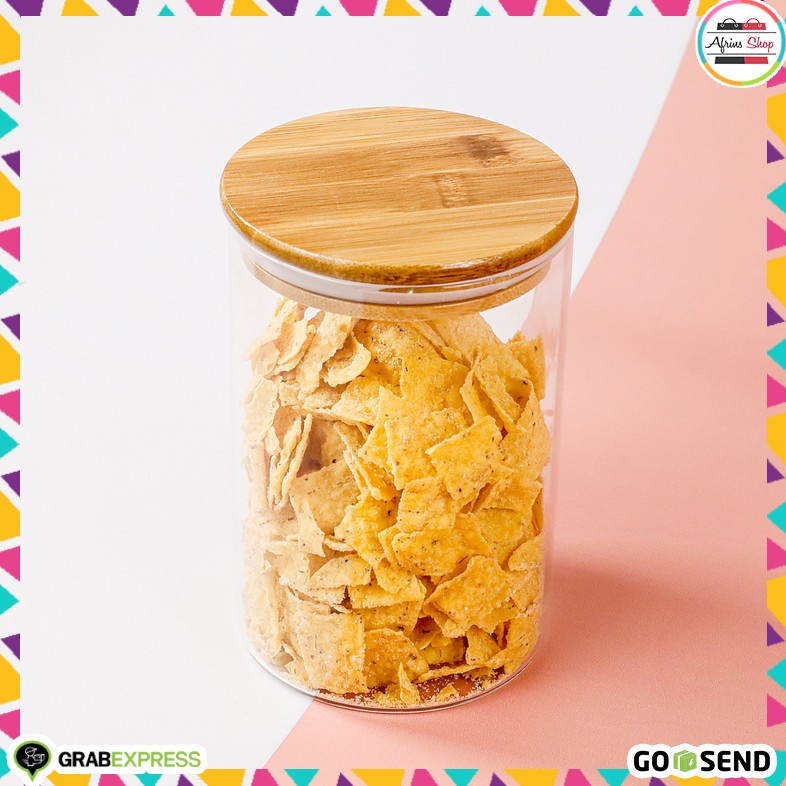 Tempat Bumbu Toples Kaca Estetik Toples Cemilan Wadah Cemilan 250ml - 1250ml