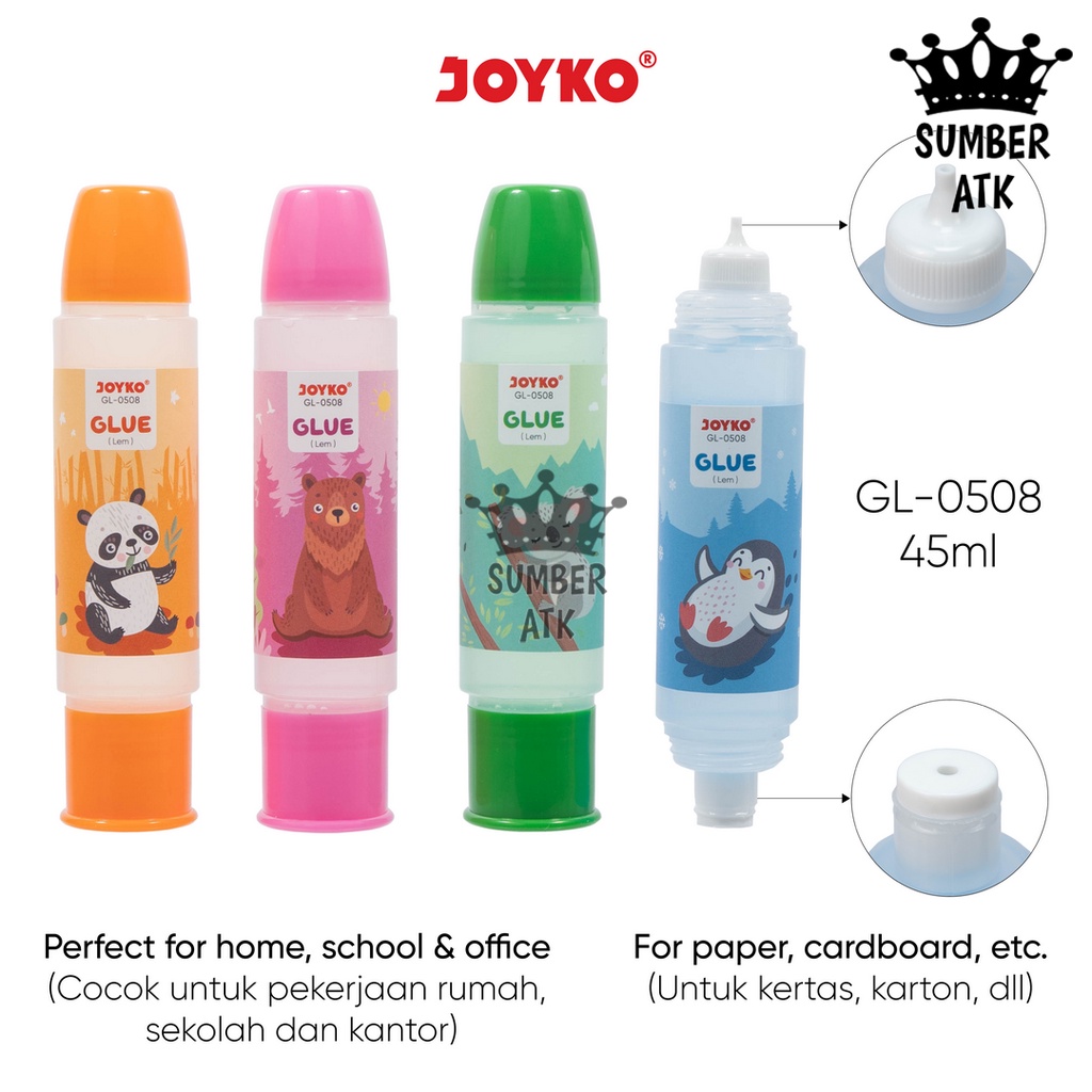 

Liquid Glue Lem Kertas Cair Joyko GL-0508 45ml