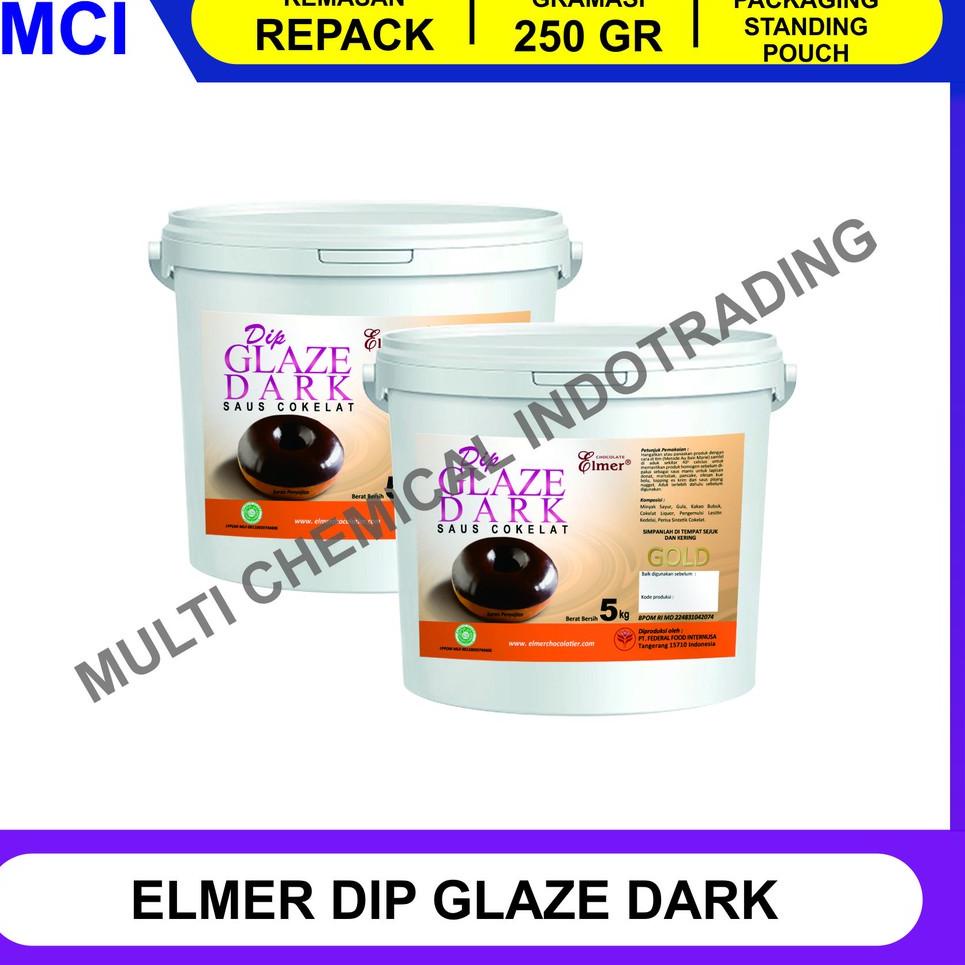 

CODEx4X8j--ELMER DIP GLAZE 250GR - TOPPING DONAT PISANG NUGGET - DARK CHOCO