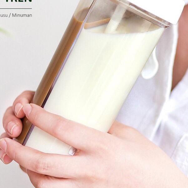 Botol Minum Dua Sisi Sedotan 600ml BZ-232 - Duet Couple Bottle Viral