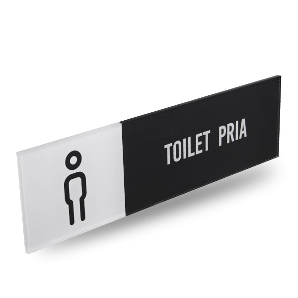 

Limited Room Signage Papan Info Toilet Pria Acrylic Rectangle Sign