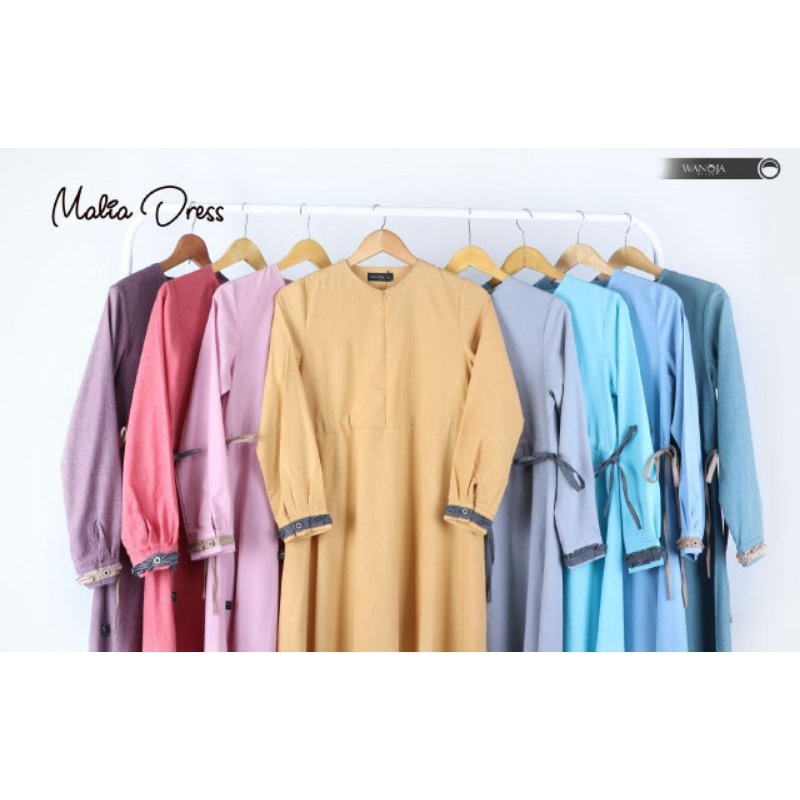 Gamis Katun Polos Malia Dress WNJ