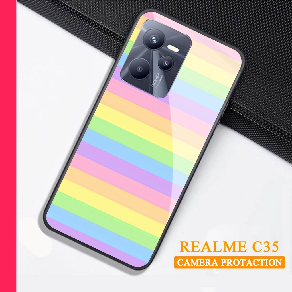 Softcase Glass Kaca REALME C35 - Case Handphone REALME C35 [T37]