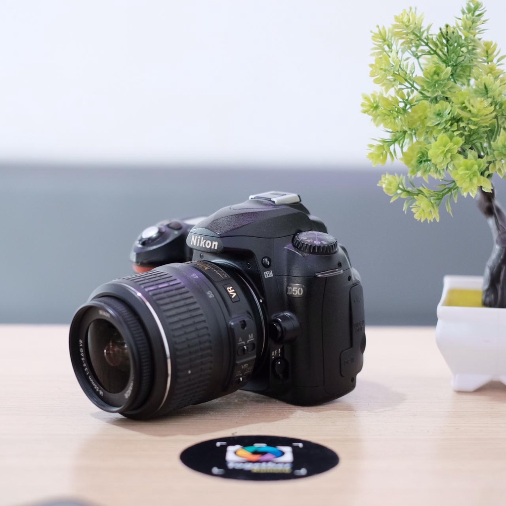 kamera dslr nikon d50 with lensa kit 18-55mm vr second mulus termurah