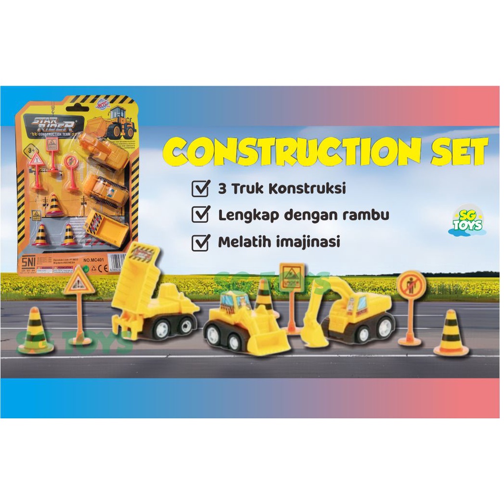 Mainan Mobil KOnstruksi - Mainan Traktor - Mainan Buldozer - Miniatur Traktor - Simulator Konsturksi
