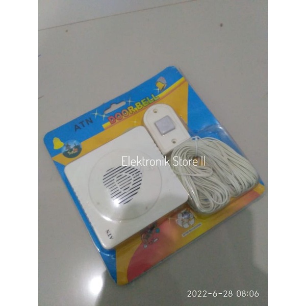 Bell ATN Bel pintu rumah panjang kabel 10 meter