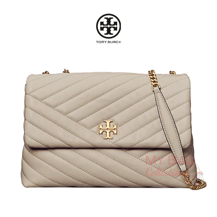 Tory Burch Kira Chevron Flap Shoulder Bag Brown