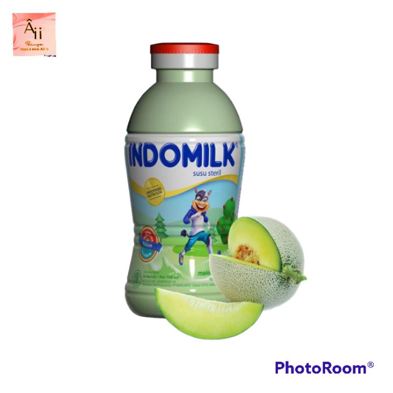 

per botol susu Indomilk melon botol netto 190ml susu sapi dalam kemasan botol