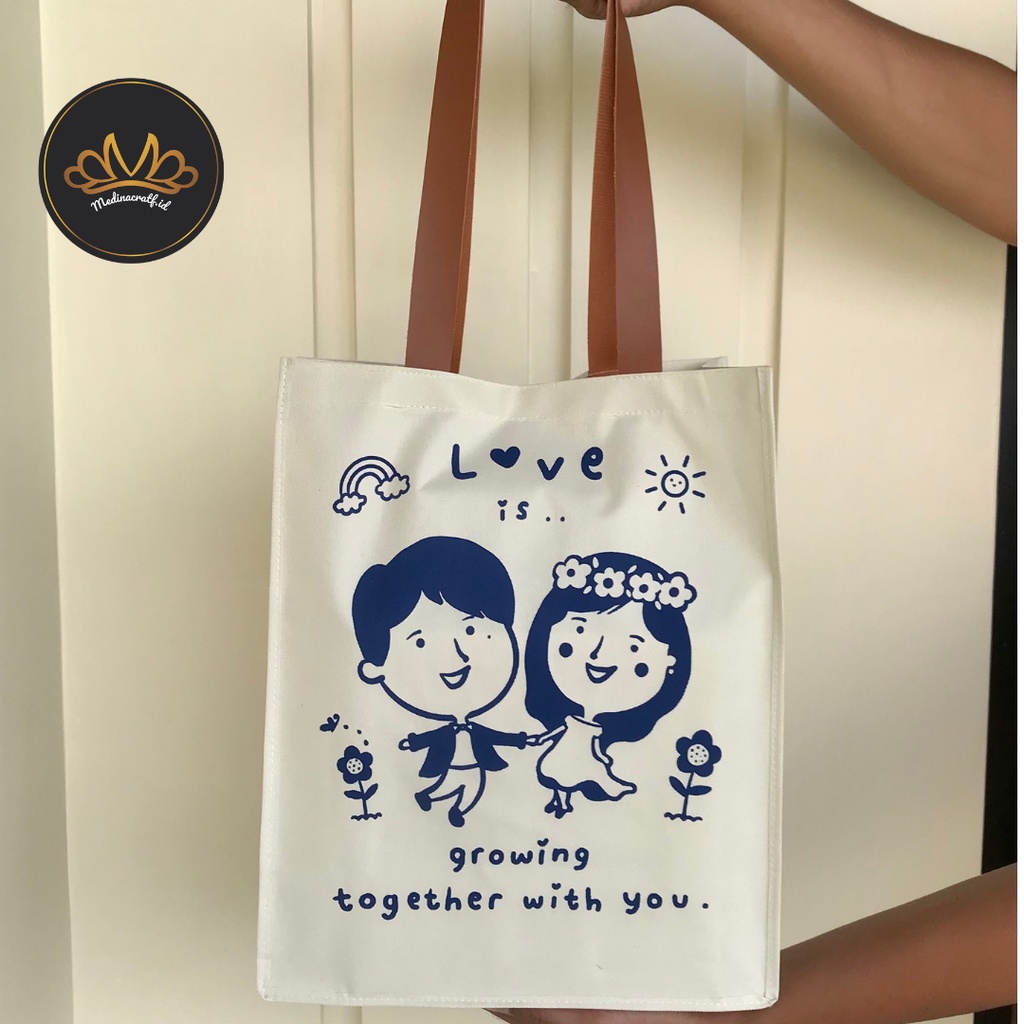 Beeka Tote Bag Souvenir Pernikahan Undangan Ucapan Terima Kasih Wedding Nikah Pertunangan