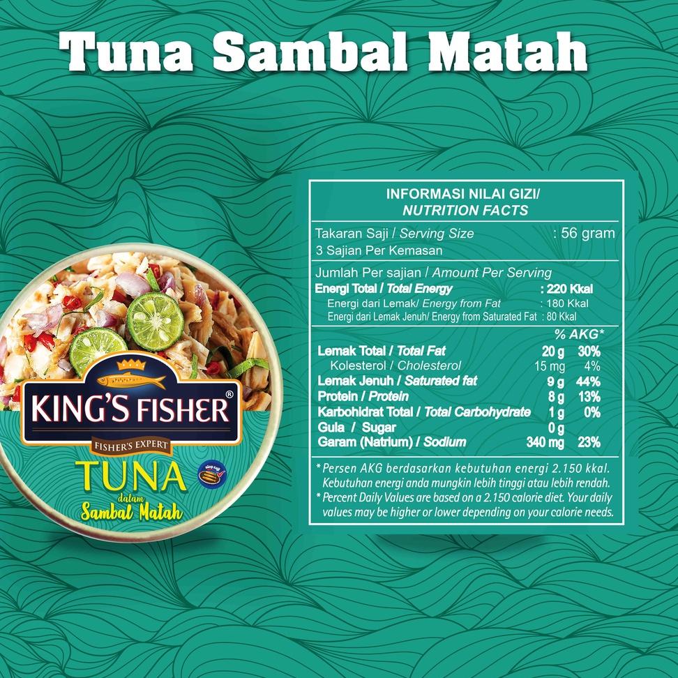 

BISA ✨COD✨ Paket 3 pcs King's Fisher Tuna dalam Air Garam Tuna in Brine dan Tuna Matah Daging Tuna Makanan Kaleng 170g 