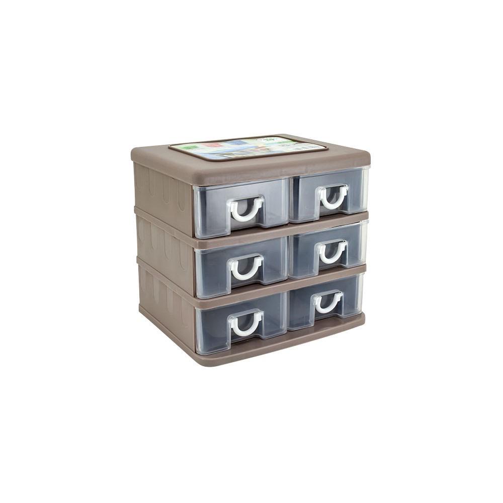 GREEN LEAF 7906 LACI MINI CONTAINER 3 SUSUN / RAK CABINET STORAGE BOX / KOTAK PENYIMPANAN BARANG