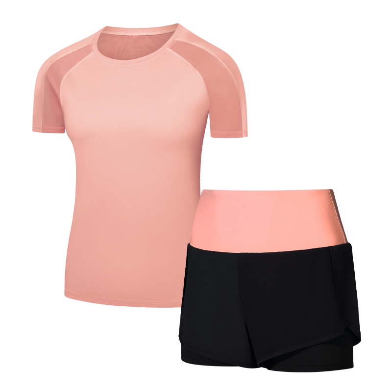 Setelan Olahraga Wanita Celana 2 in 1 U/ Yoga Gym Running