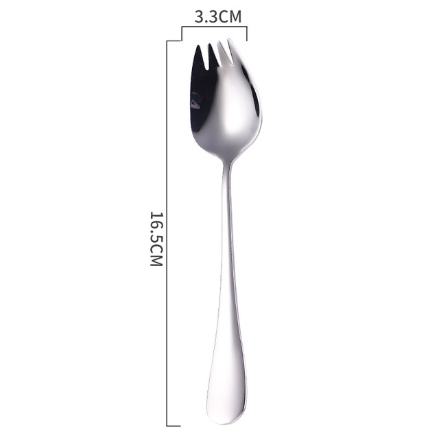 Hot Sale/6Warna Stainless Steel Salad Buah Garpu Kopi Dessert Spoon Ice Cream Scoop Western Cutlery Peralatan Makan Dapur Rumah Utensils