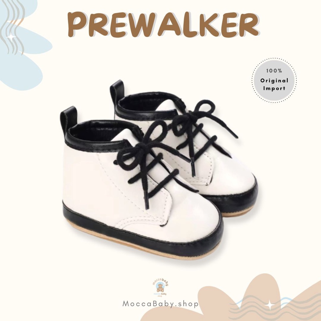 MBSS - PREWALKER Sepatu Anak Bayi Baby  Shoes Sandal Casual Socks Anti Slip Bahan Import / OLINE BOOTS