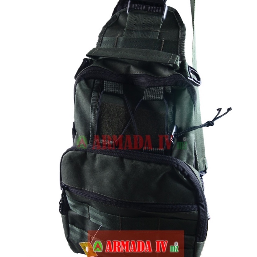 Tas Selempang Tactical  Hijau Lokal