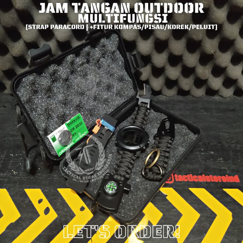 Jam Tangan Paracord Custom - Jam Tangan Tactical Outdoor Survival TSI SERIES #02