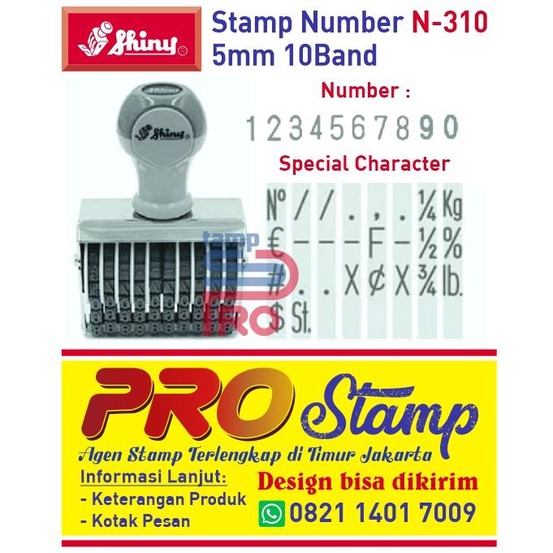 

Produk Unggulan Stempel Angka Manual Shiny N-310 / 5Mm 10Digit Berkualitas