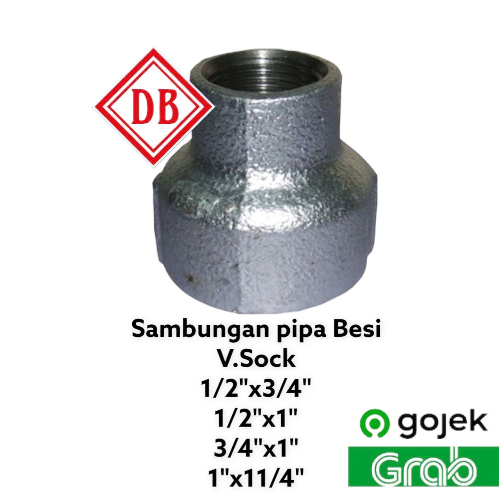 DB V.SOCK PIPA BESI GALVANIS/SAMBUNGAN PIPA BESI
