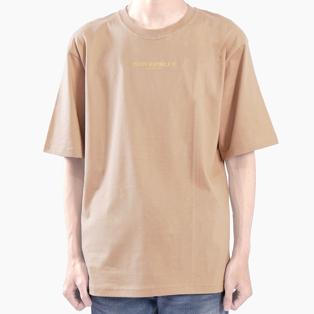 Pluviophile Tshirt kaos Basic oversize Beige