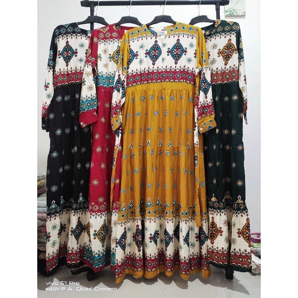 Gamis batik EthnikRayon twill