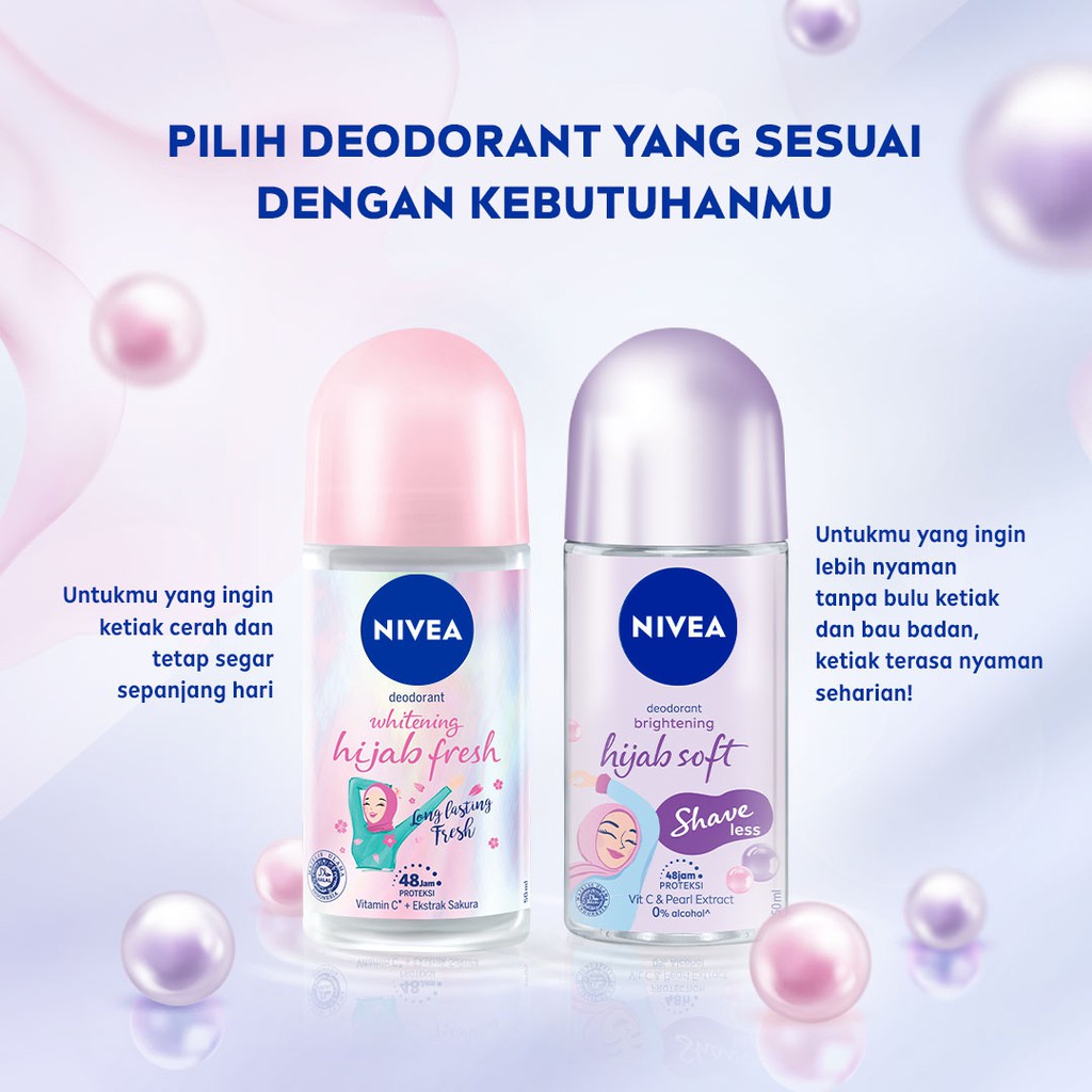 NIVEA DEODORANT HIJAB SOFT SHAVE LESS 50ML / N017738