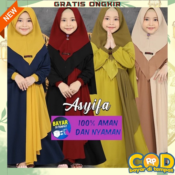 Baju Gamis Anak Perempuan Gaun Muslimah Anak Cewek Baju Gamis Anak Remaja Tanggung Kekinian Gsmis Sy