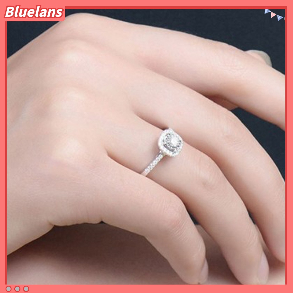 Cincin Jari Cubic Zirconia Inlaid Untuk Wanita