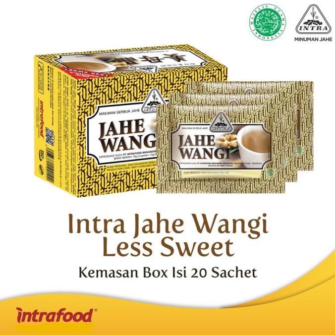 

INTRA JAHE WANGI LESS SWEET 1 BOX ISI 20 SACHET - MINUMAN SERBUK JAHE