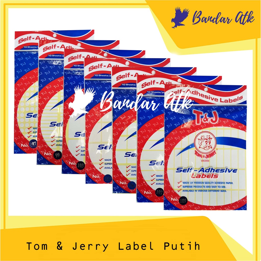 

Label Tom and Jerry Kertas Putih Stiker Paper Varian 97 - 127 [1 PAD]