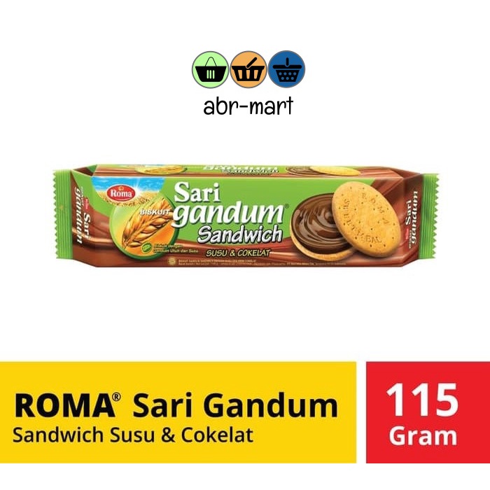 

ROMA SARI GANDUM COKLAT 108 GR**