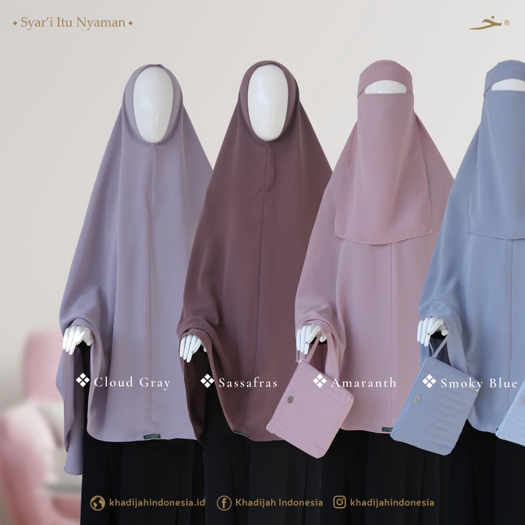 Khadijah Indonesia - Khimar Aminah | Non Pad | Free Cadar