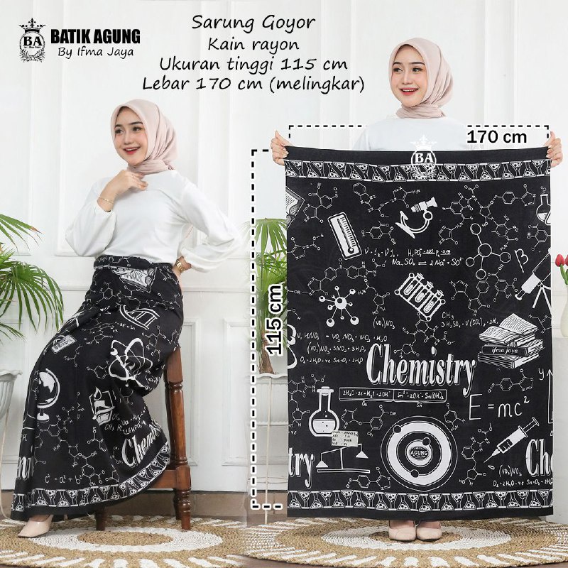 SARUNG GLOYOR REMAJA WANITA MOTIF CHEMISTRY VIRAL MOTIF TERBARU SARUNG BATIK PEKALONGAN SANTRI PUTRI UNTUK SERAGAM