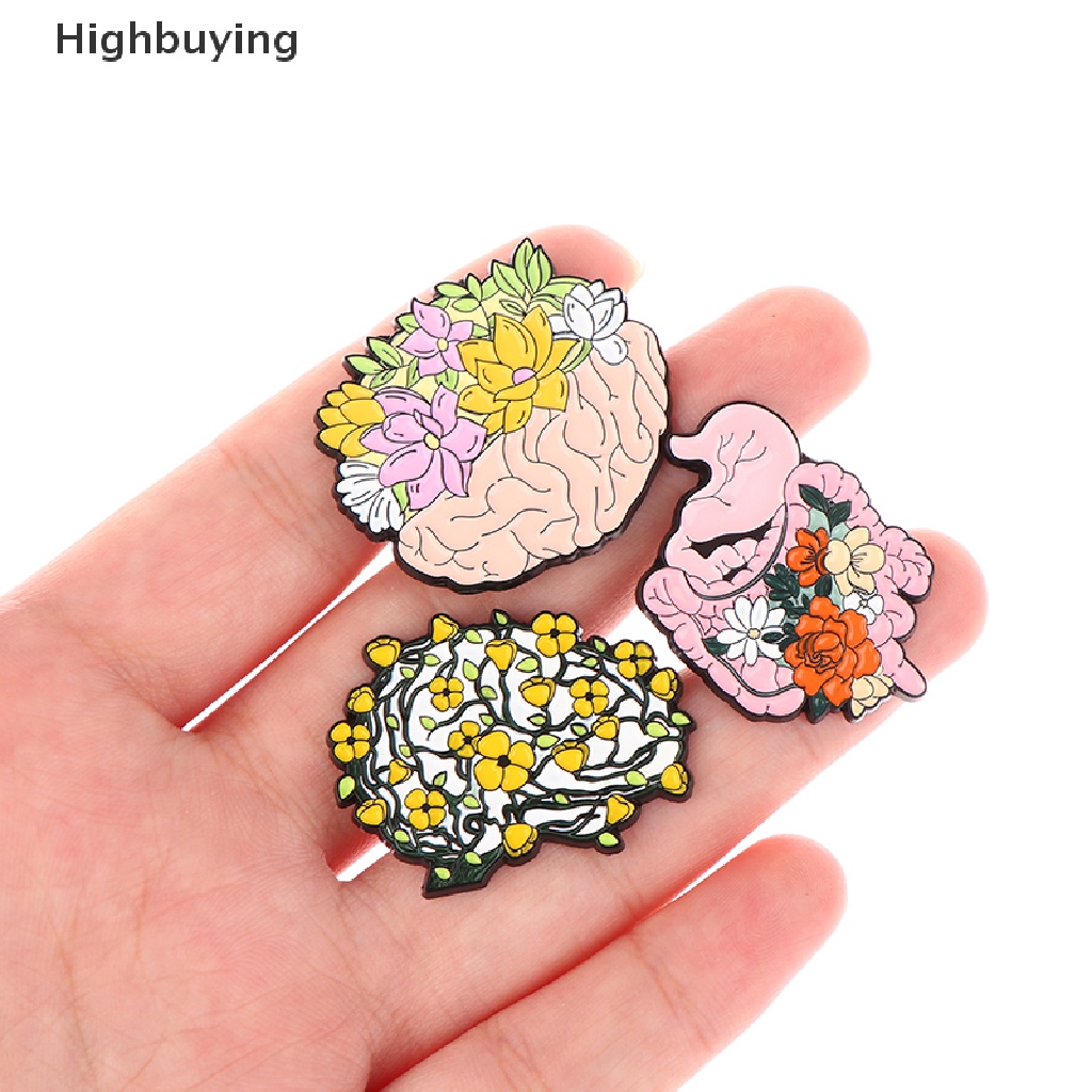 Hbid Bros Pin Enamel Bentuk Organ Tubuh Otak / Otak / Tomat Untuk Aksesoris Pakaian Glory