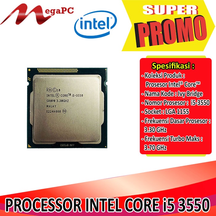 Processor Intel Core i5 3450/3470/3550 Soket 1155 Gen 3