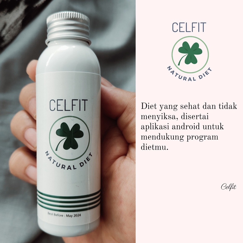 Suplemen Obat Pelangsing Penurun Berat Badan Diet Sehat Celfit BPOM Herbal Aman Alami 100% Peluntur Penghancur  Detox Lemak Ampuh Terbukti