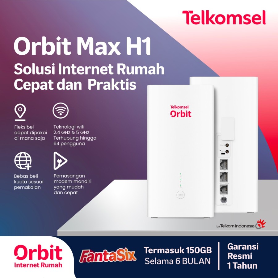 Orbit MAX H1 B628 Home Router Modem Wifi Telkomsel 4G Bonus Data