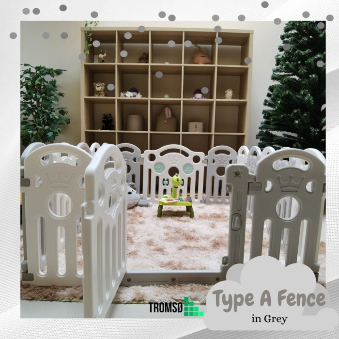 Pengaman Tromso~Children Fence / Safety Gate / Pagar Anak Size 18 + 2 (Type A)