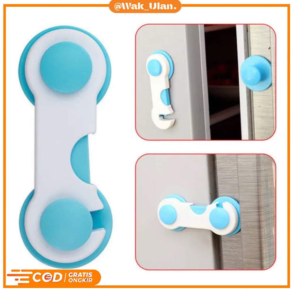 KUNCI PENUTUP PENGAMAN LACI ALMARI LEMARI KULKAS PINTU KULKAS LEMARI 3M ADHESIVE CHILD LOCK BABY SAFETY