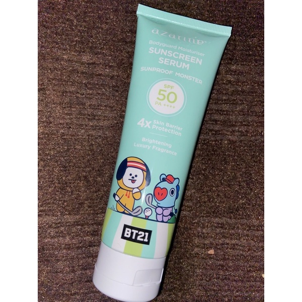 PRELOVED AZARINE x BT21 Body Guard Moisturizer Sunscreen Serum 100ml SPF 50 PA++++ | BPOM Bodyguard 