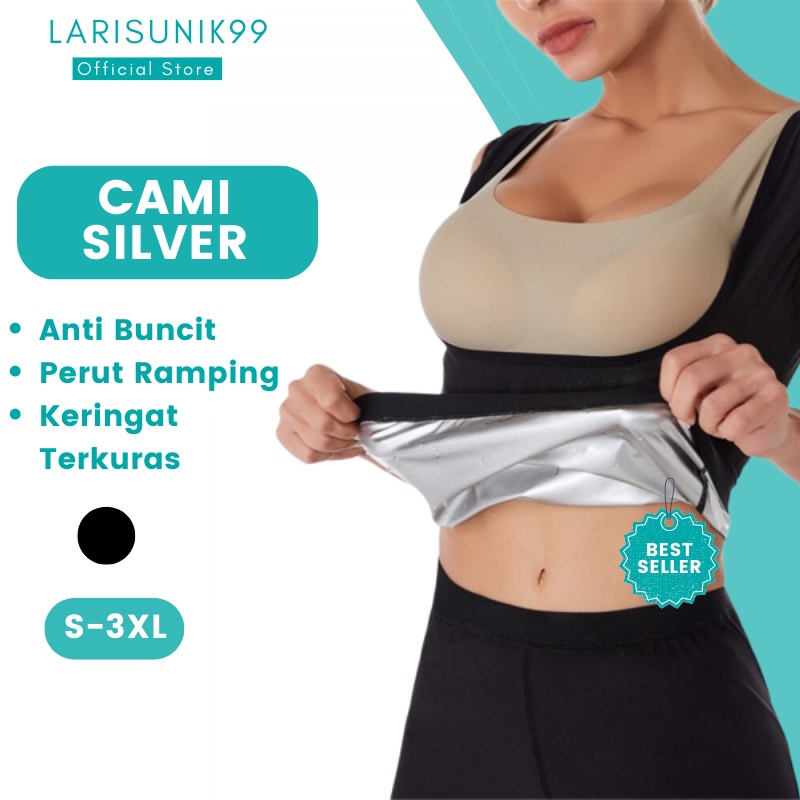 Korset Pelangsing Tubuh Solania Cami Silver Pakaian Dalam Korset silver ganda Underwear