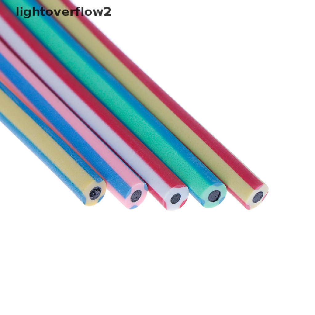(lightoverflow2) 10pcs / Set Pensil Flexible Lembut Dengan Penghapus Untuk Menulis Anak (ID)