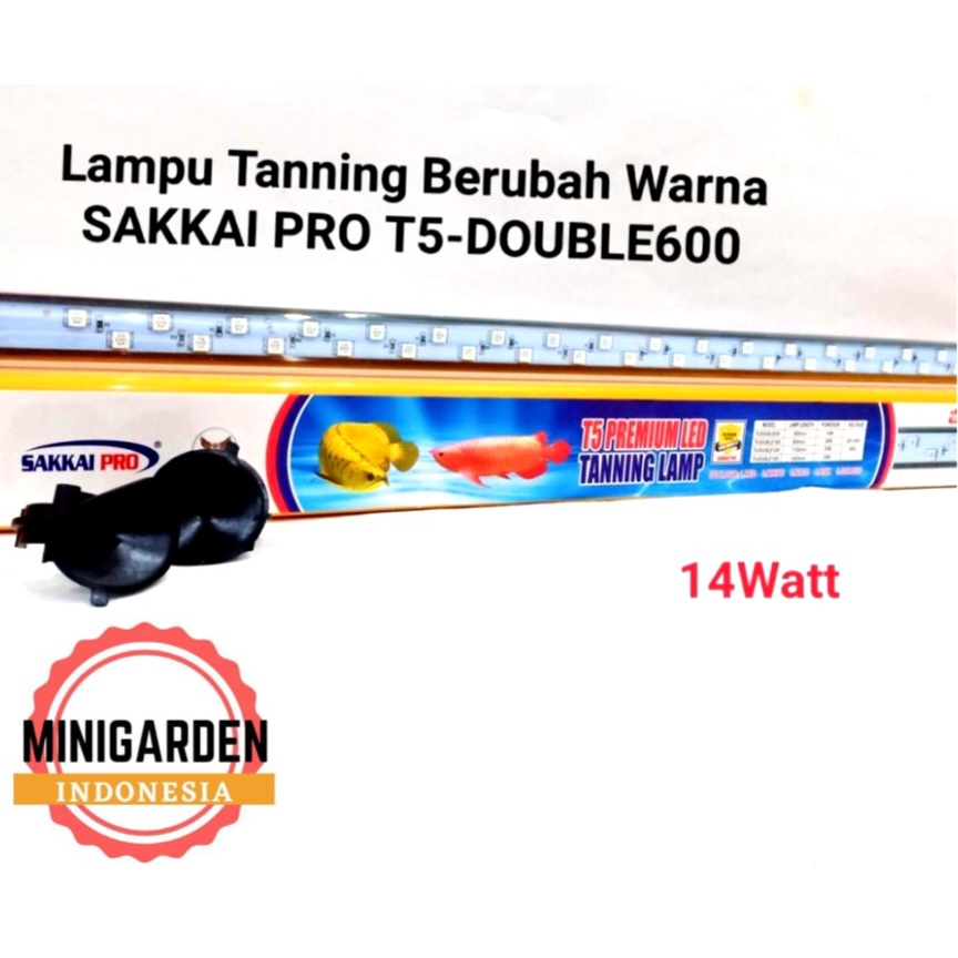 SAKKAI PRO T5-DOUBLE 600 14W LED TANNING LAMPU CELUP AQUARIUM ARWANA