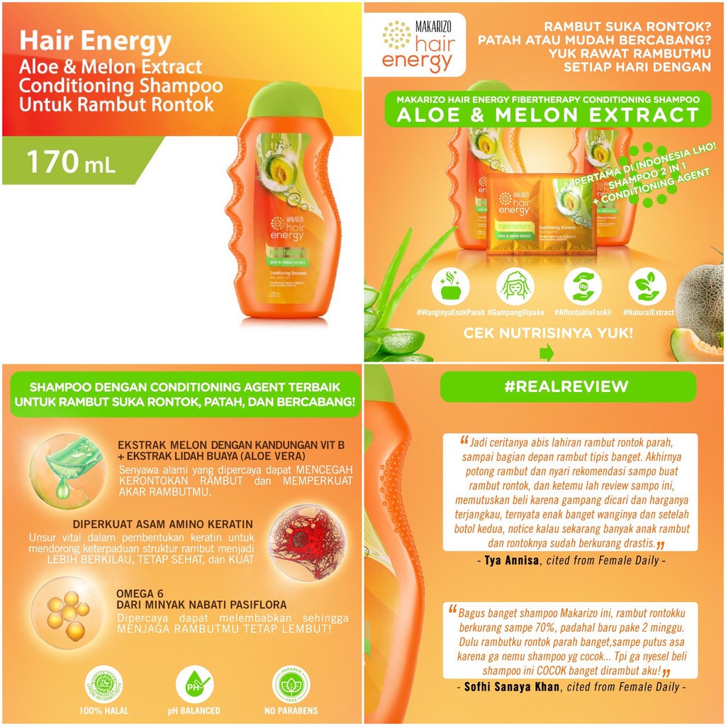 MAKARIZO Hair Energy Fibertherapy Conditioning Shampoo 10ML (Aloe&amp;Melon / Royal Jelly / OLIVE)