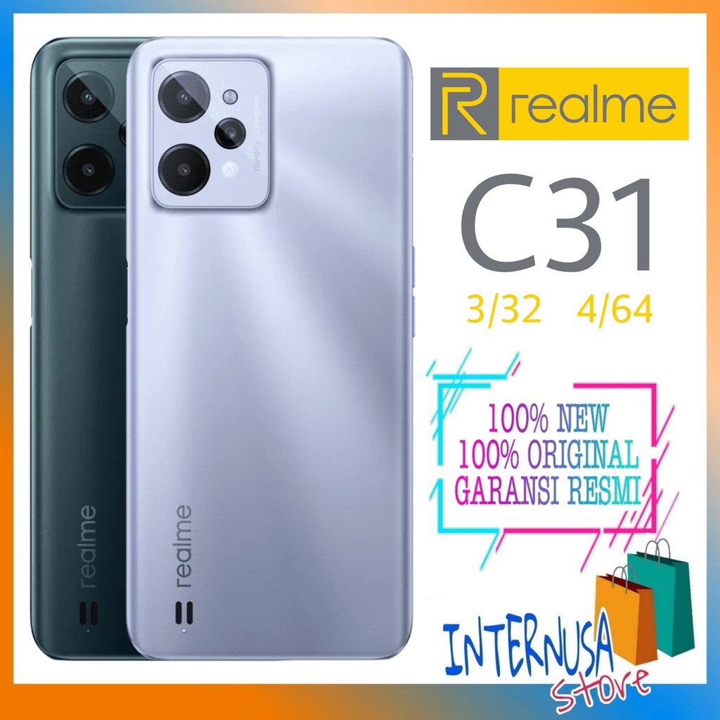 HP REALME C31 4/64 3/32 - GARANSI RESMI - HP REALME C31 RAM 3GB RAM 4GB - HP REALME MURAH TERBARU